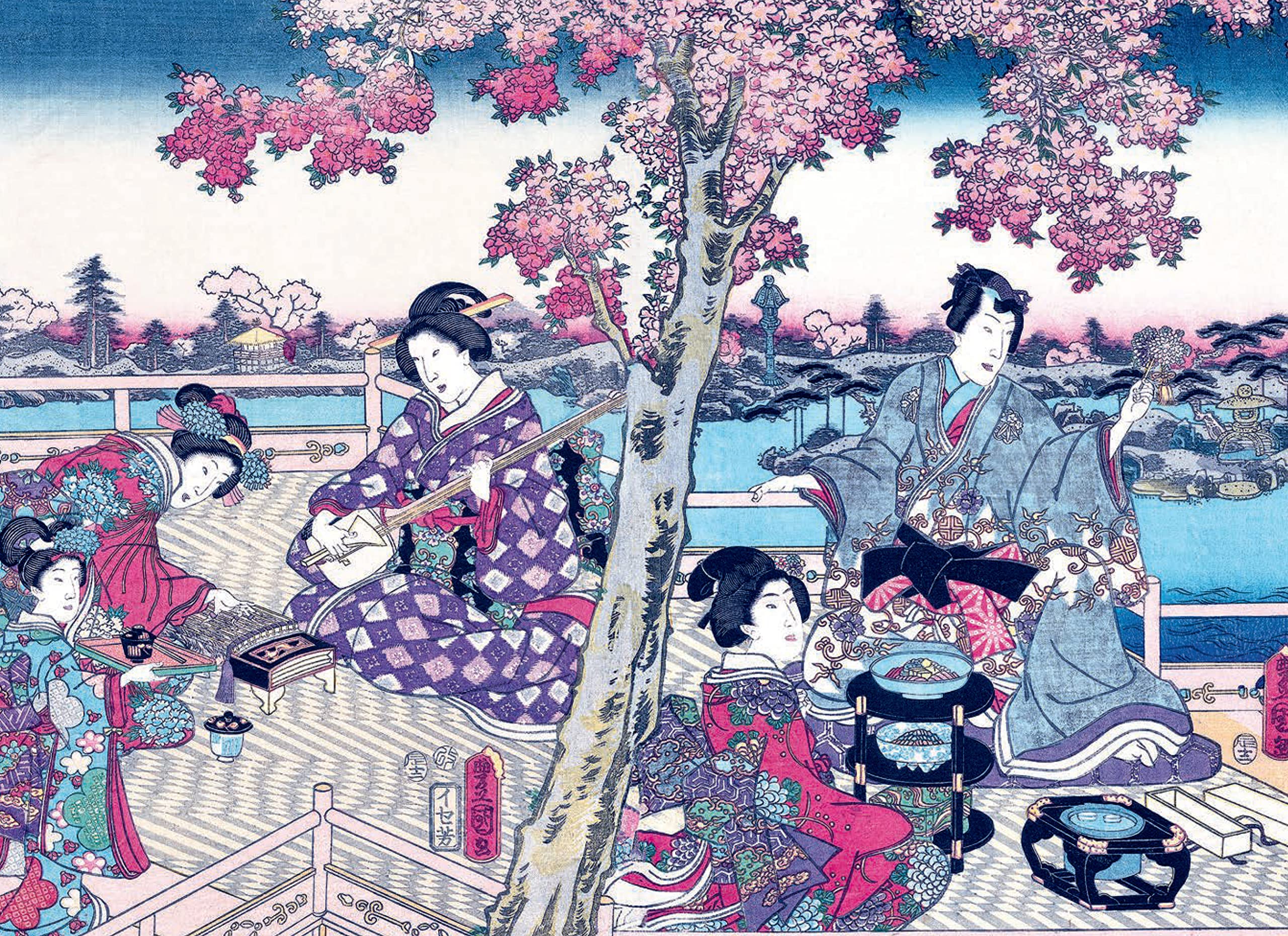 Les cerisiers en fleur par les grands maîtres de l'estampe japonaise (coffret)