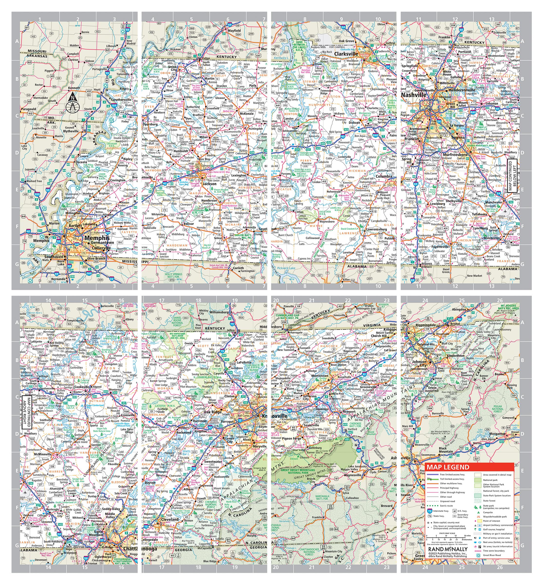 Rand McNally Easy to Fold: Tennessee State Laminated Map - Image 2