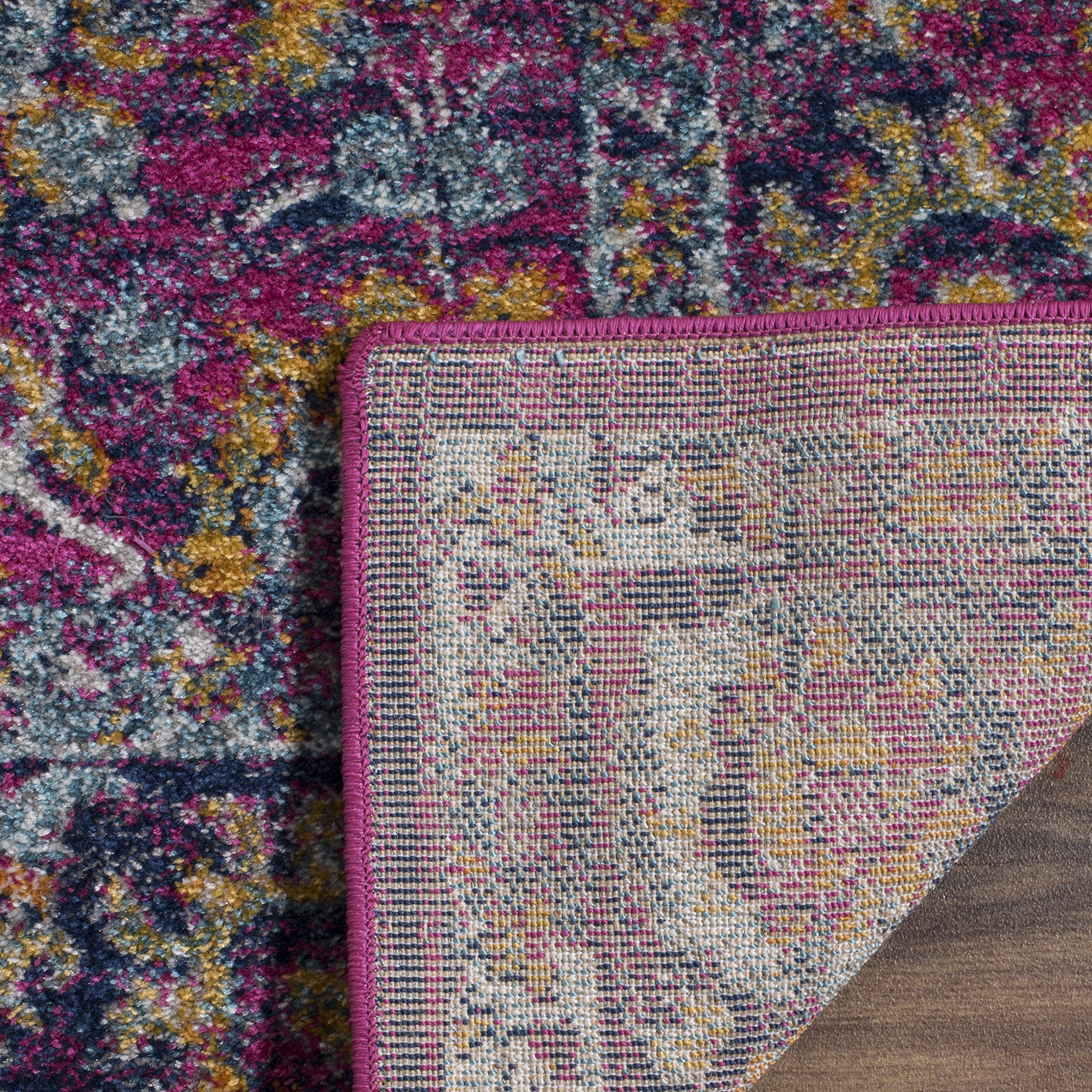 SAFAVIEH Tapis Traditionnel Pour Salon, Salle à manger, Chambre à coucher - Granada Collection, Tapis à poil court, Fuchsia et Multi, 155 X 229 cm
