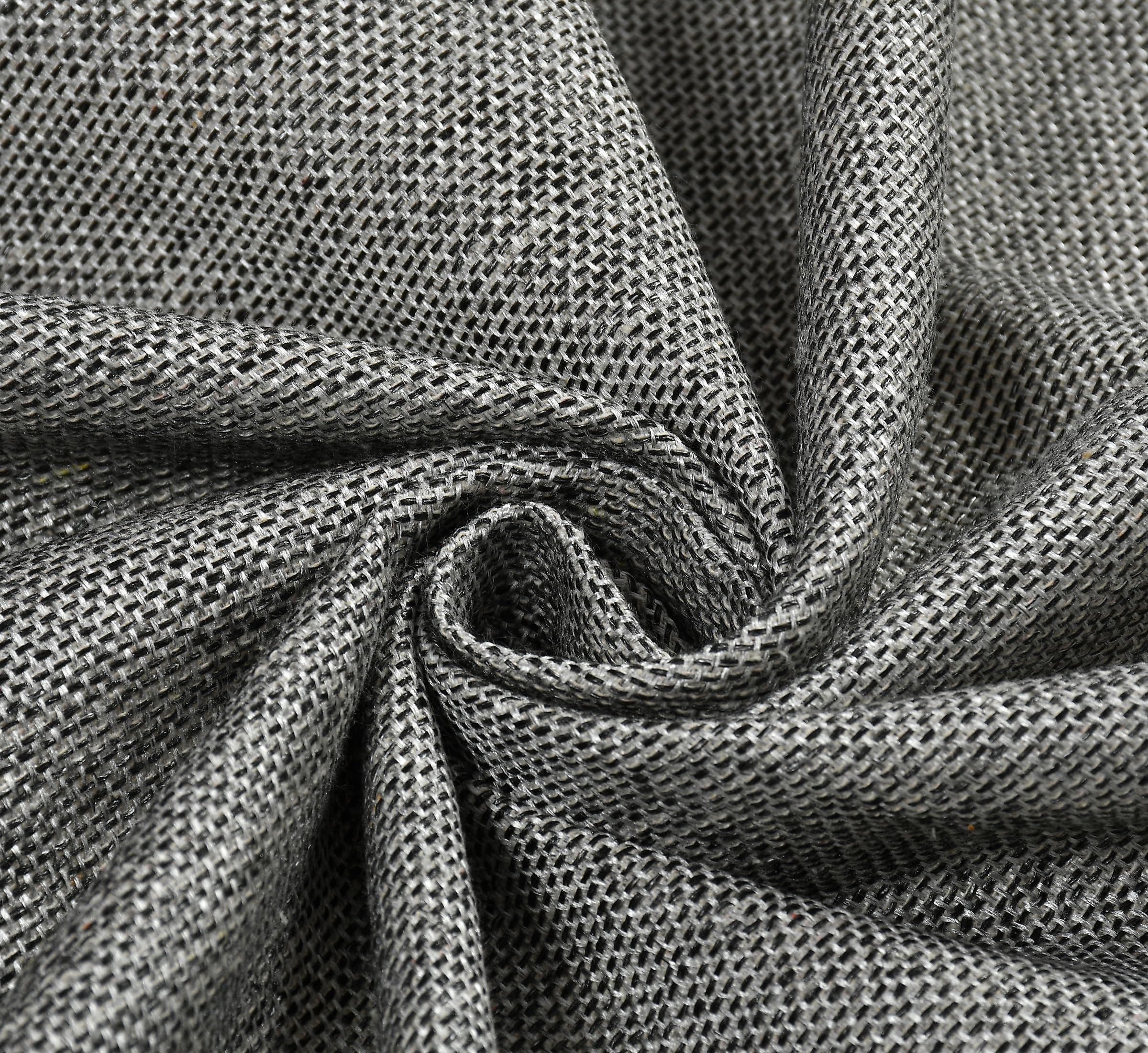 Fresh From Loom Unstitched Jute Plain Fabric - Rich Cloth for Sofa, Table, Curtain (Length x Width-79 x 55 Inch/200 x 140 Cm-2 Meter) - Blackish Grey Solid