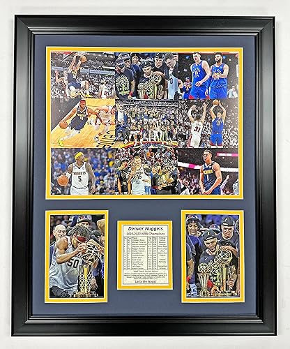 Denver Nuggets Campeones de la NBA 2022-2023 Collage de fotos enmarcadas 2 tamaños y estilos (Mosaico, 18 x 22 pulgadas)