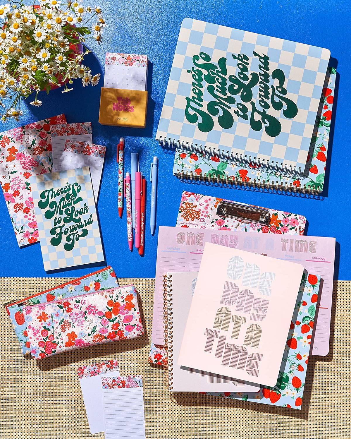 ban.do Undated Daily To Do Planner, Pink Personal Organizer Schedule Planner with Perforated Shopping and To Do Lists, One Day At A Time : Office Products