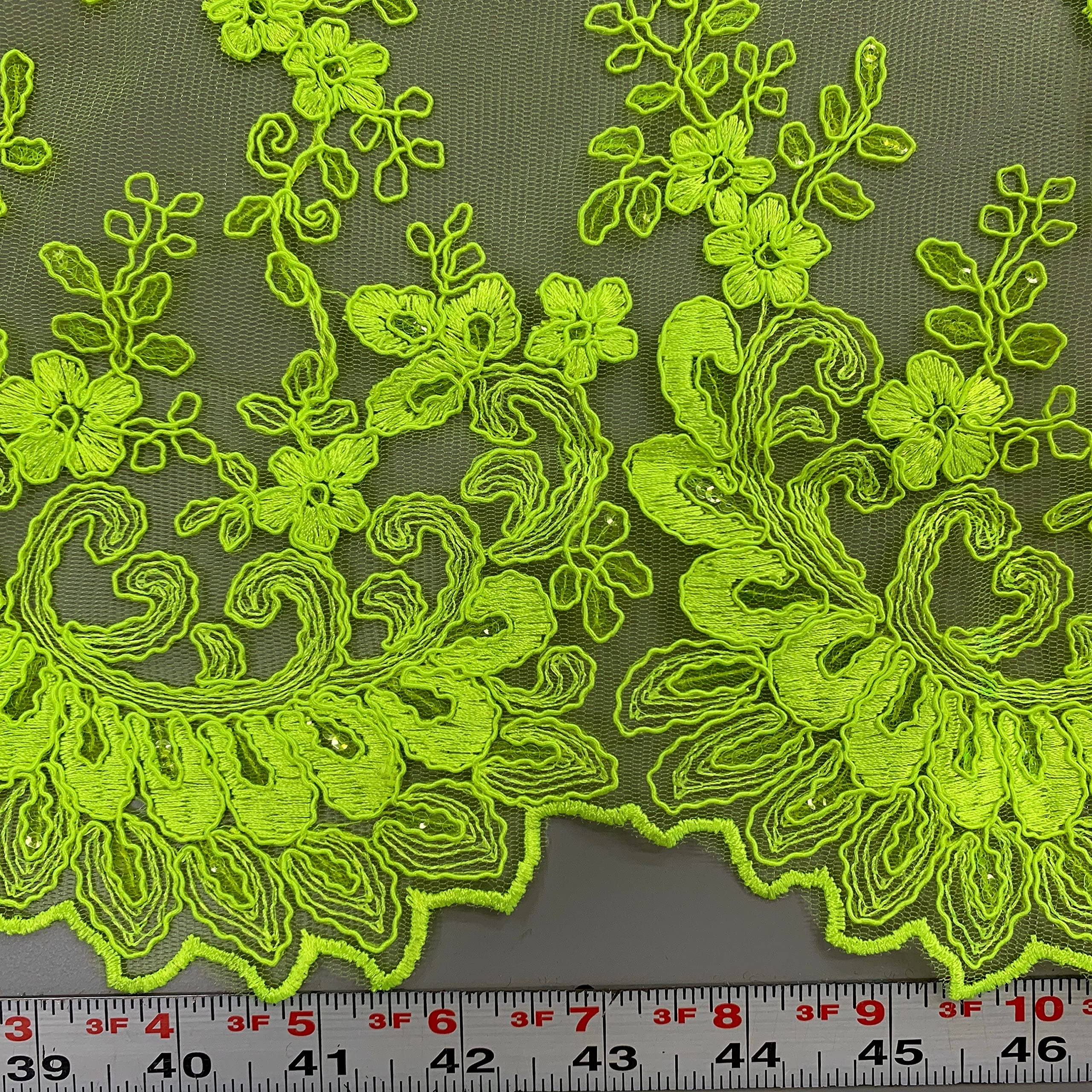 Amazon.com: Melody NEON Lime Green Polyester Floral