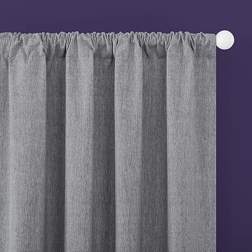 Miniatura 3 de Sun Zero Jules - Panel de cortina opaca con bolsillo para barra, 40 x 63 pulgadas, color plateado