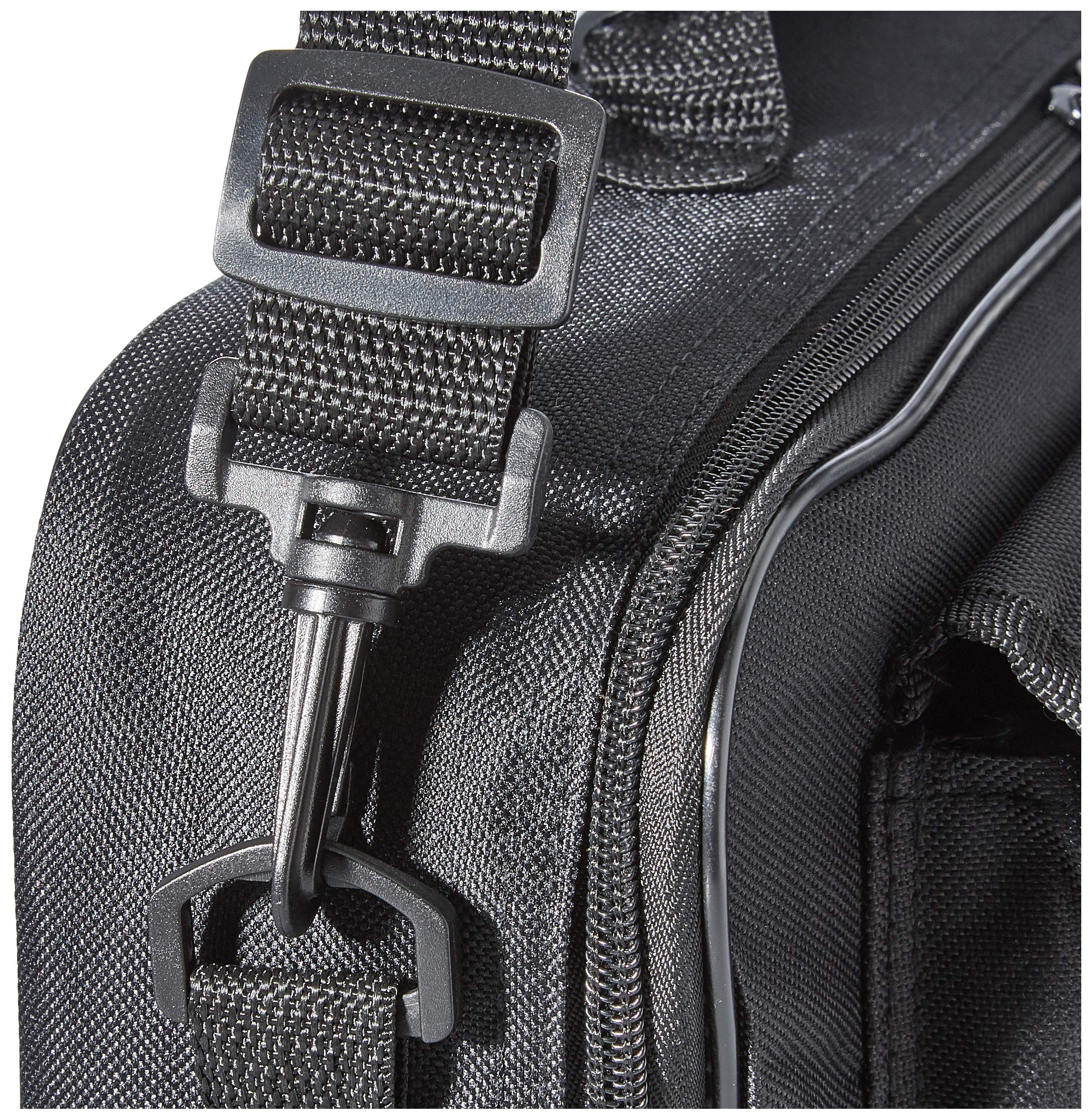PeakTech P 7400 – Tragetasche für Oszilloskope & Messgeräte, Transporttasche mit Polsterung, Zubehörtaschen mit Klettverschluss, Schultergurt, Stabiler Handgriff – 380 x 210 x 140 mm (Schwarz)