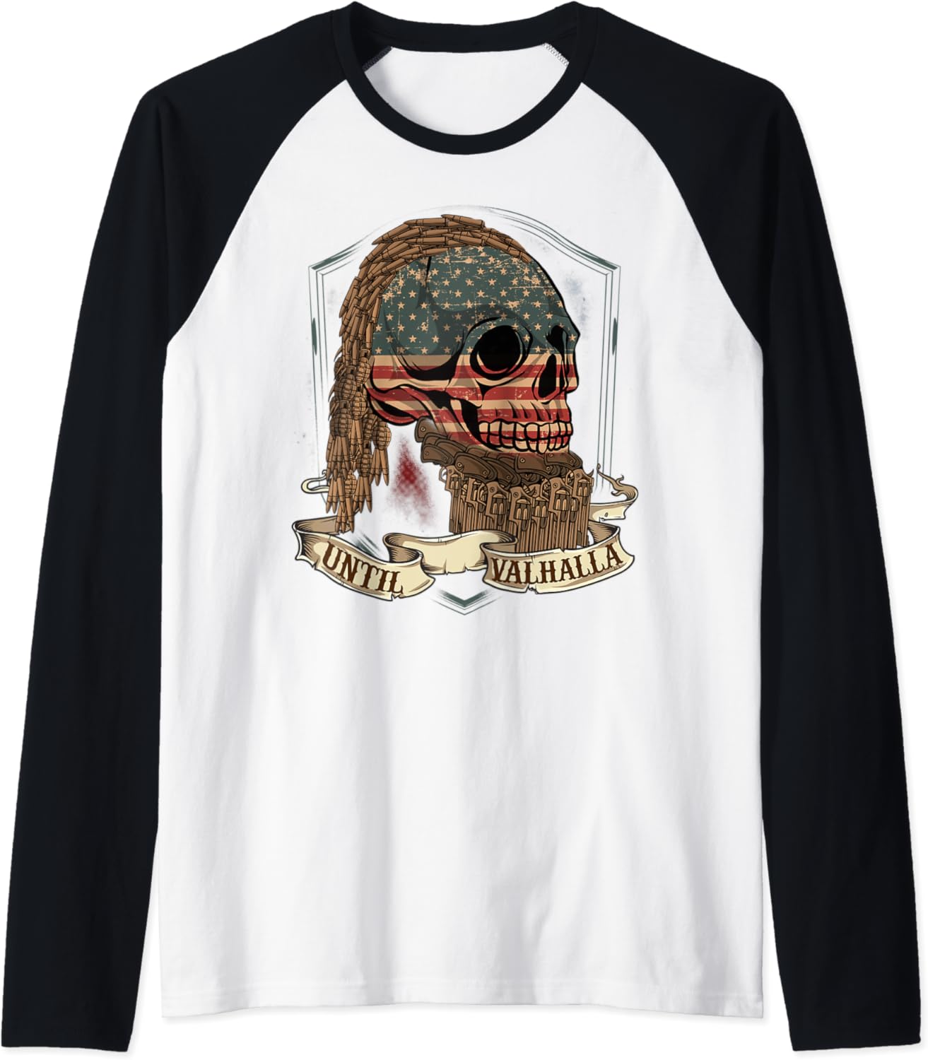 Until Valhalla Viking US Flag Vintage ShirtTil Valhalla