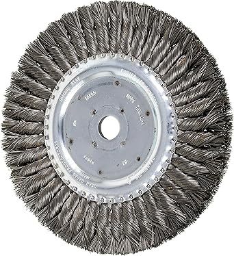 PFERD 81698 Standard Twist Knot Wheel Brush, Carbon Steel Wire, 8
