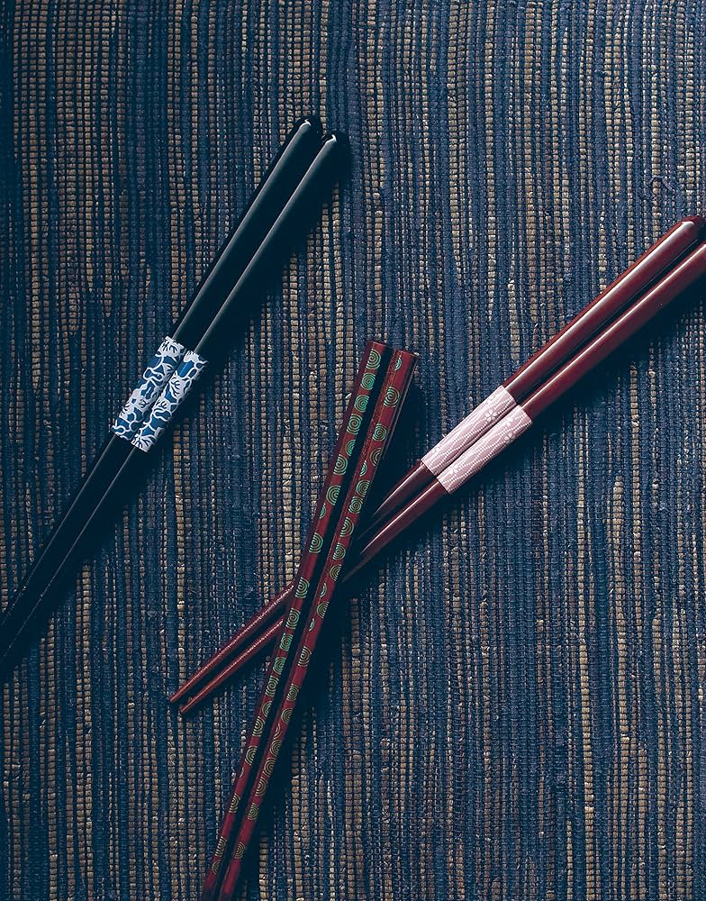 <新品・未使用> 黒い箸 青と金のストライプ 2膳 約23cm Amazon|一双 日本製 箸 祥慶 ブルー 23cm 38365|箸 オンライン通販