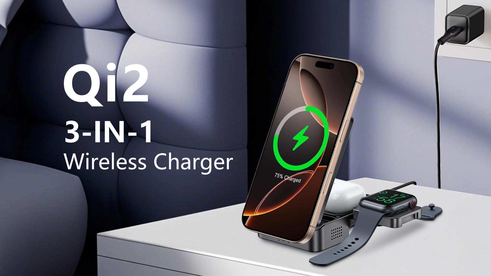 Amazon.com: DERLULU Qi2 3 in 1 Wireless Charger for Apple Devices