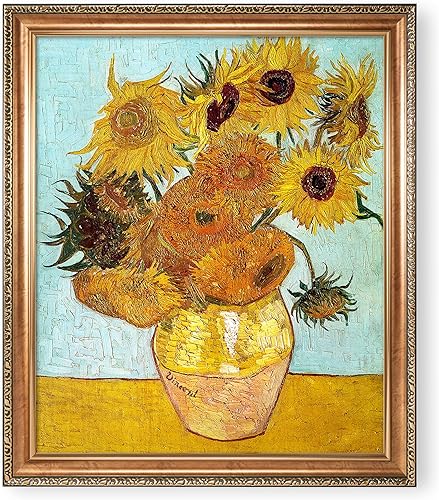 Miniatura 1313 de A&T ARTWORK The Starry Night de Vincent Van Gogh. Tamaño del marco: 36 x 30 pulgadas, tamaño de la imagen: 30 x 24 pulgadas, reproducciones clásicas