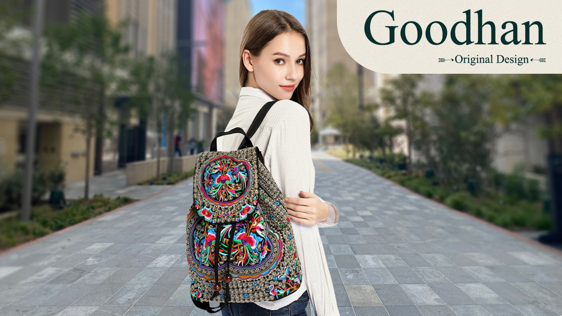 Amazon.com: Goodhan Vintage Embroidered Women Backpack 