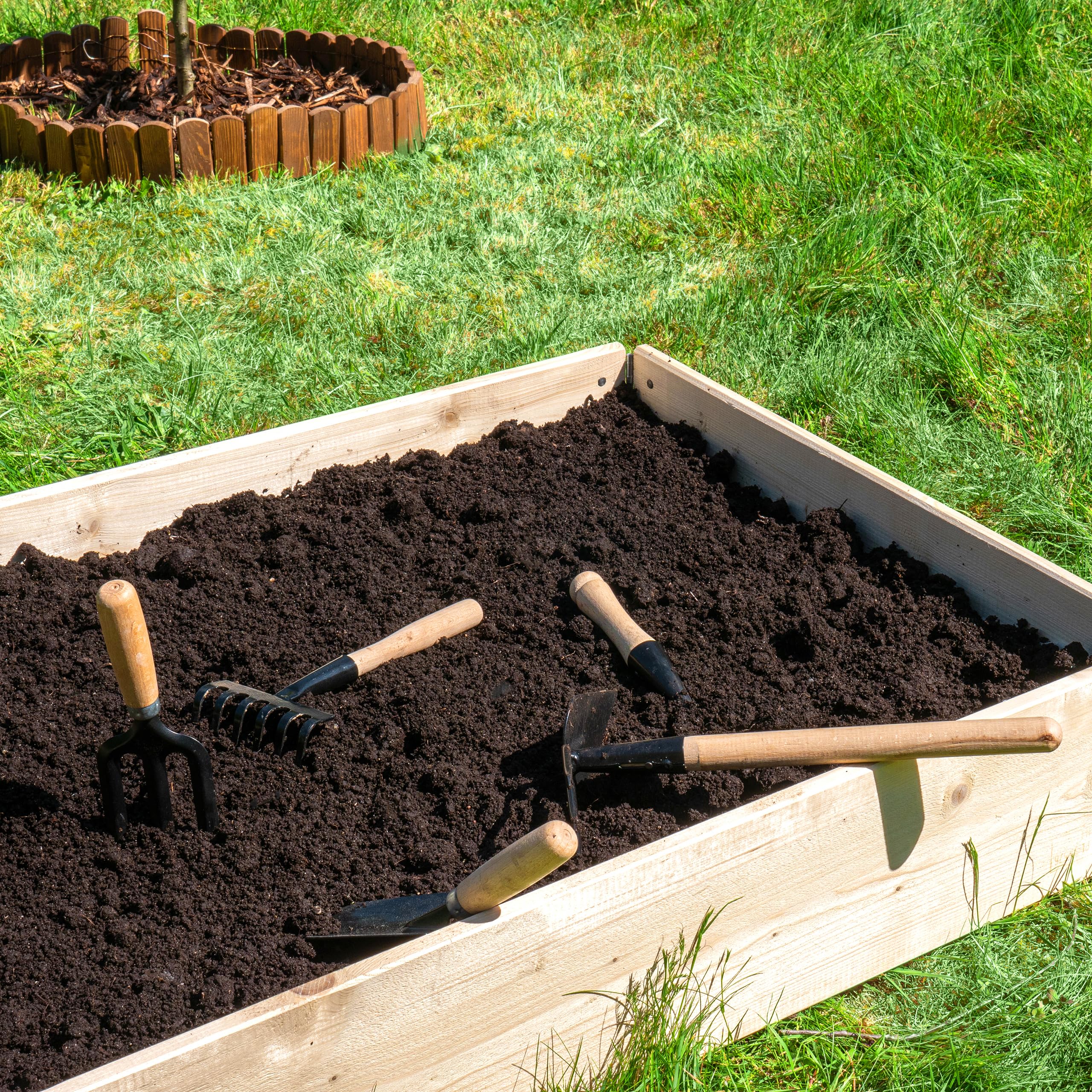 Garronda Doppia Zappa da Giardino a Forma di Cuore con Tridente Piccola Zappa con Rastrello GD-0007 (Zappetta per erbacce: nera, a forma di cuore)