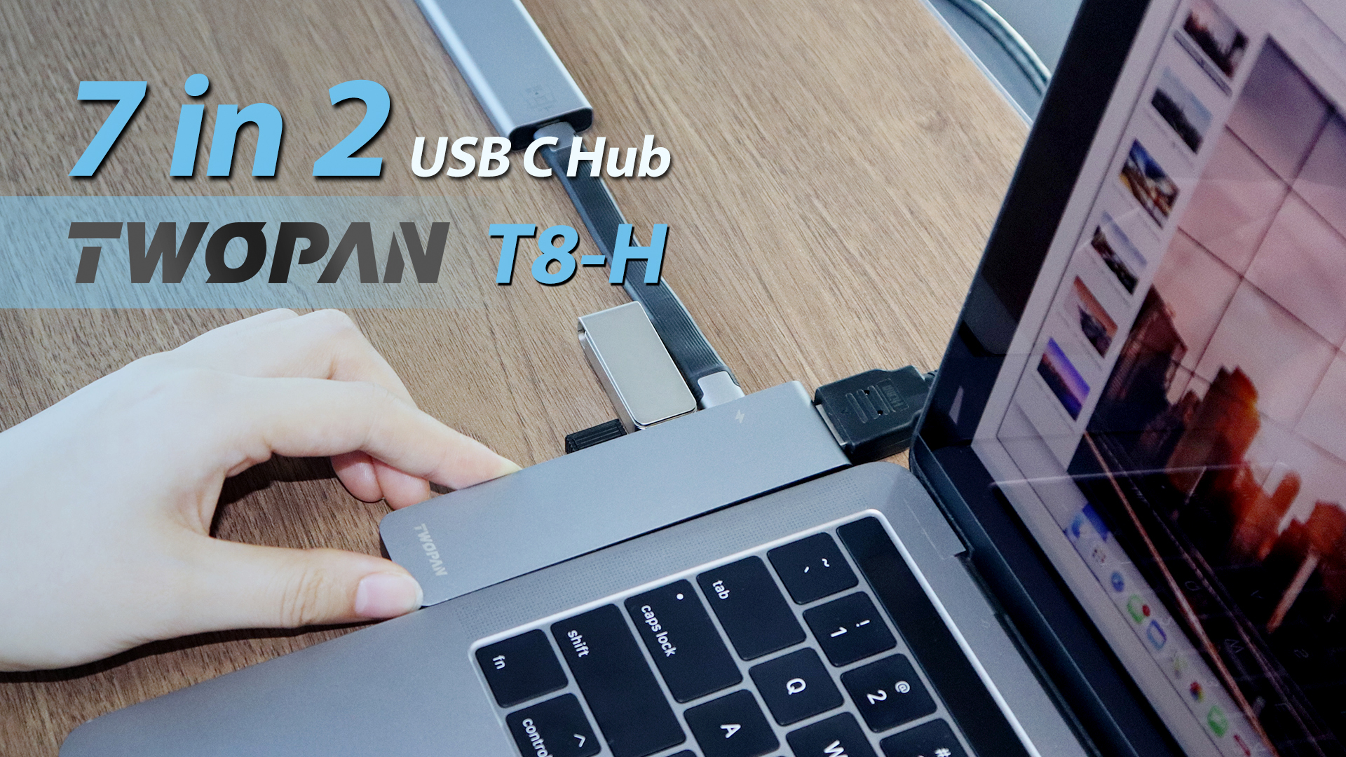 Amazon.com: TWOPAN USB C Hub for MacBook Pro, 7 in 2 USB C to 4K