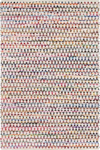 Miniatura 10 de Unique Loom Trenzado Chindi Collection - Alfombra casual moderna para múltiples áreas (6 pies x 9 pies)