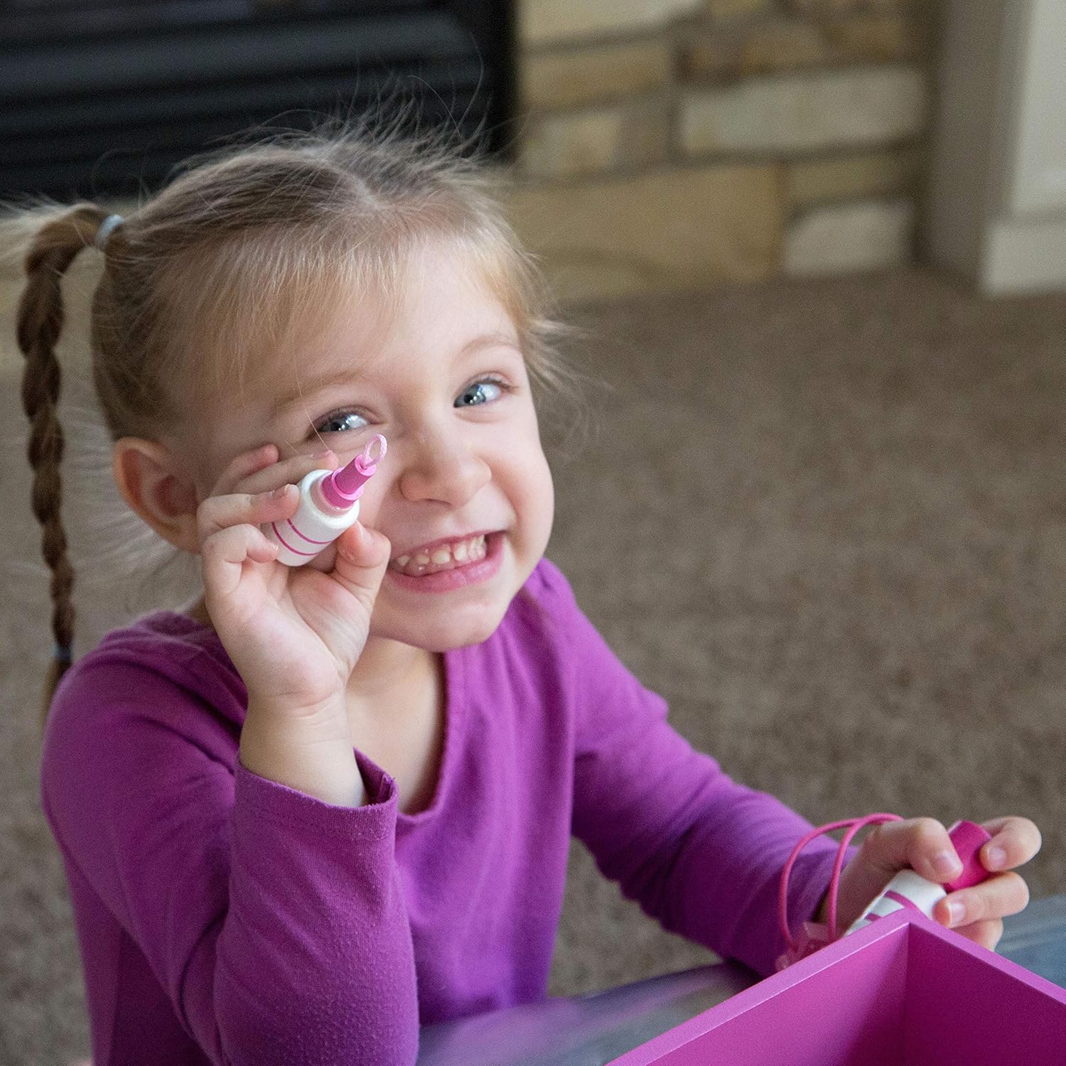 Fat Brain Toys Pretend & Play Makeup Station Pretend Play & Imaginative Play for Ages 3 to 5
