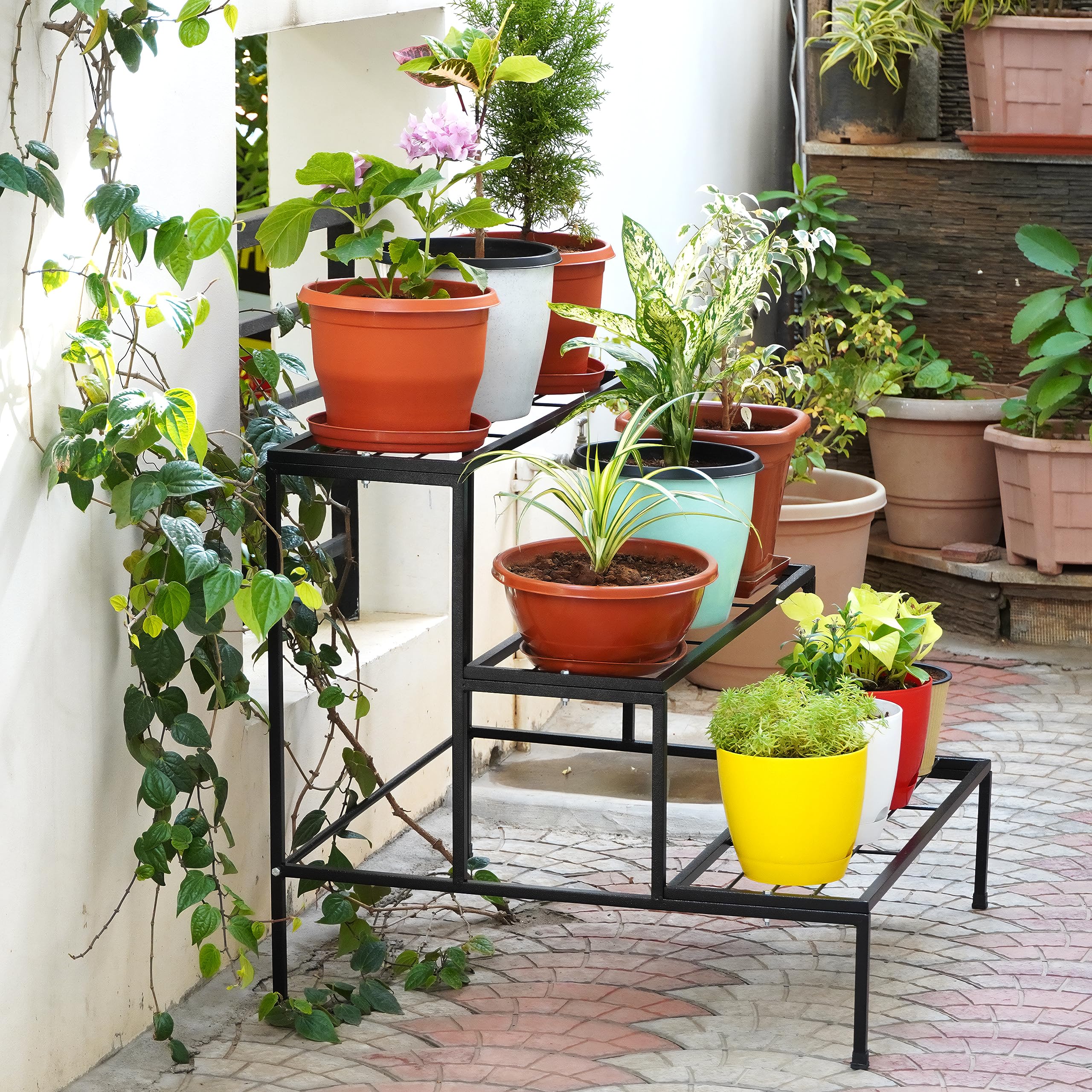 See full amazon price history chart for Livzing 3 Tier Plant Stand-Powder Coated Metal Plant Stand for Outdoor/Indoor Flower Pots-Gamla Pot Stand for Balcony-Ladder Stand for Multiple Plants Garden Plant Holder Stand-Black Livzing 3 Tier Plant Stand-Powder Coated Metal Plant Stand for Outdoor/Indoor Flower Pots-Gamla Pot Stand for Balcony-Ladder Stand for Multiple Plants Garden Plant Holder Stand-Black (B0CFB3PP17) Amazon Price History, Amazon Price Tracker