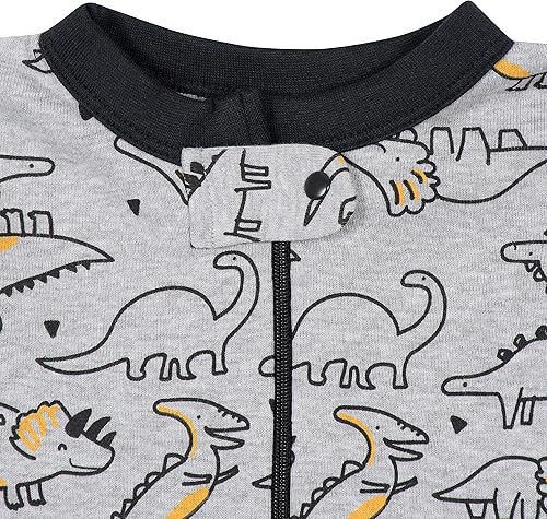 Miniatura 4 de 2-Pack Baby & Toddler Boys Dino Snug Fit Footed Cotton Pajamas