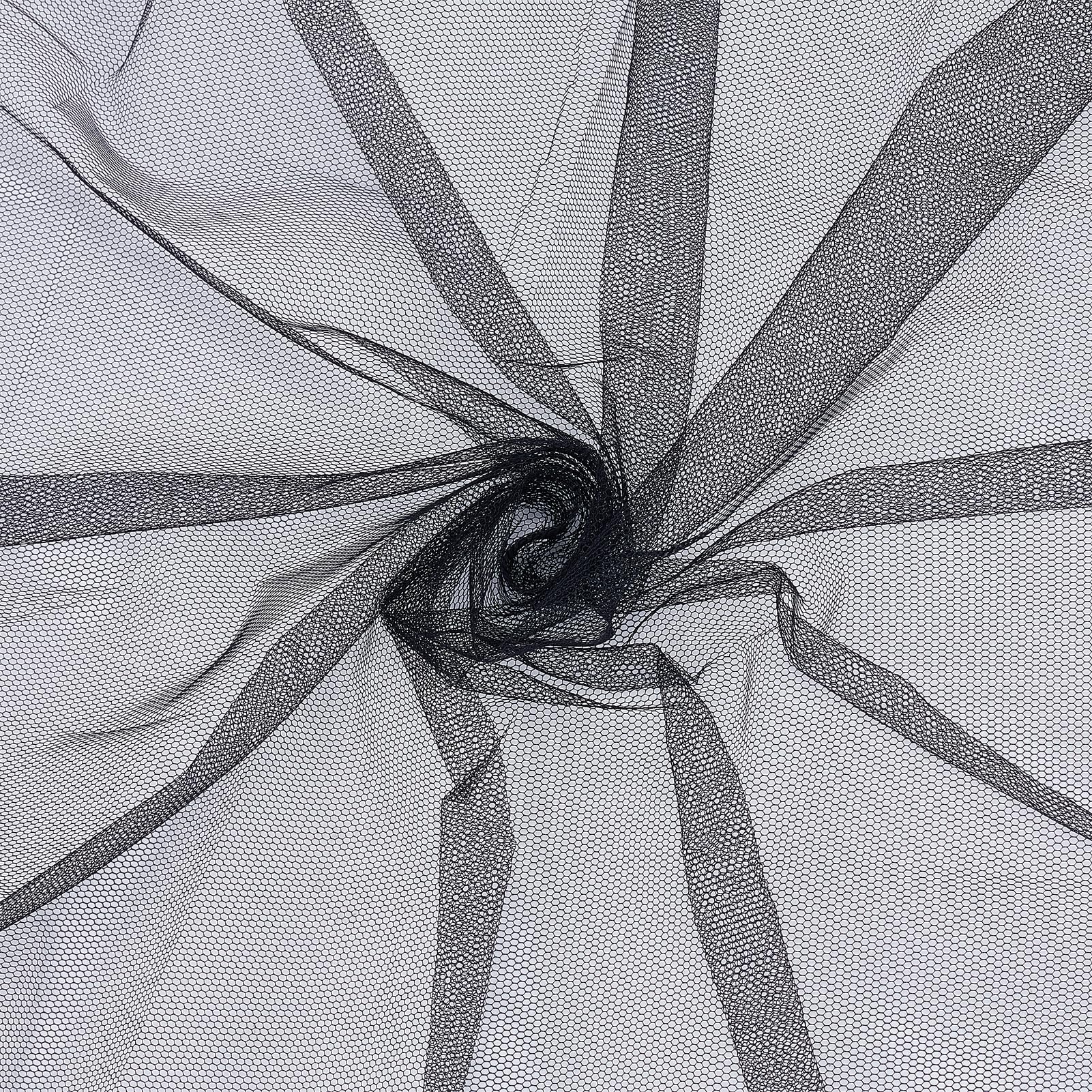 letsinstyle 1 Yard 59 Inch Wide Black Slightly Stretchy Mesh Fabric, Breathable Polyester Netting Fabrics, Soft Embellishments for Sewing Projects Shopping Bag Backpack Pocket and Netting Clothes