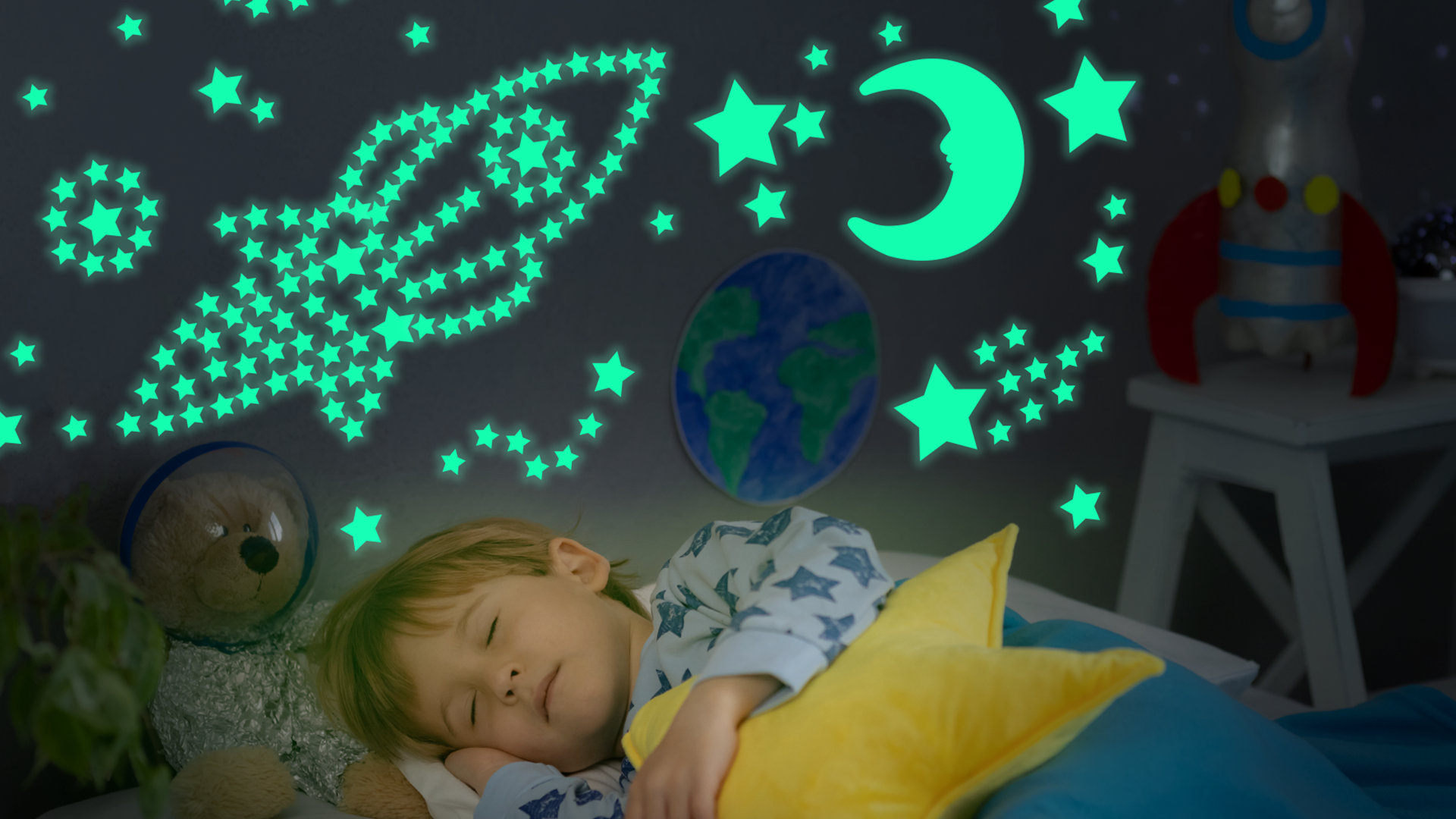 201 Pcs Stickers Brillantes de Estrellas para Pared y Techo miniatura 7