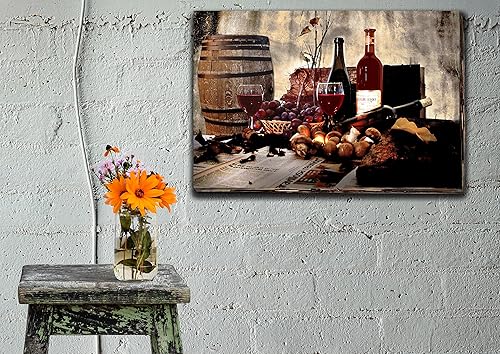 Miniatura 4 de Vino tinto barril pared arte decoración cuadro pintura cartel impresión sobre paneles de lona piezas  cocina tema decoración pared pared pared pared