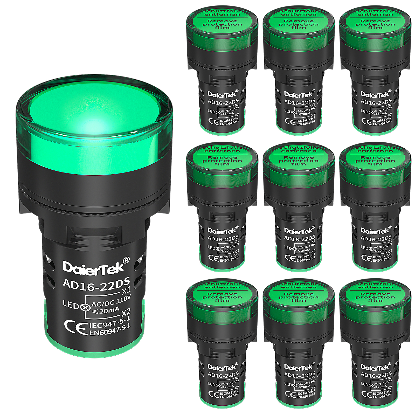 Amazon.com: DaierTek 120V LED Indicator Light Green 110V Power