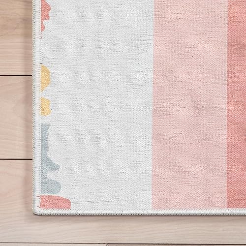 Miniatura 6 de Well Woven Kids Rugs - Alfombra moderna de tejido plano multicolor de 7 pies 7 pulgadas x 9 pies 10 pulgadas