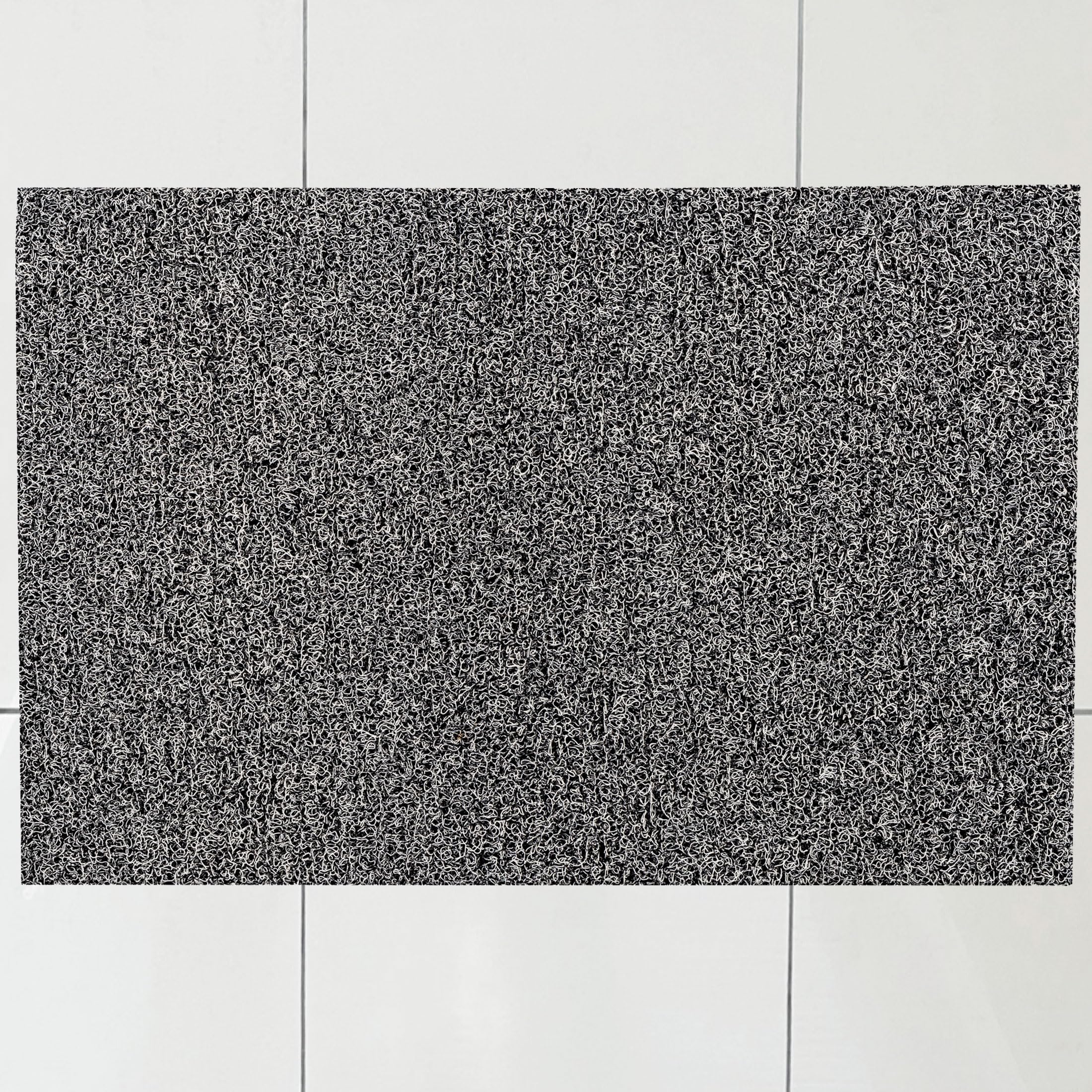 Ultralux XL strapazierfähige Schmutzfang-Fußmatte, rutschfeste Drainage-Eingangsmatte 120 x 90cm Vinyl-Spulenmatte, Schlamm & Staubbarriere, Außenbereich Abstreifer ohne Rücken & Rand, Schwarz & Weiß