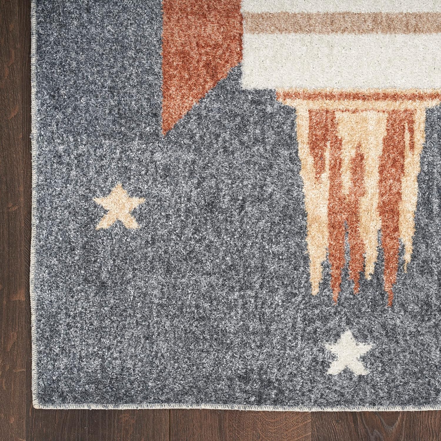 Nourison Home Astra Machine Washable Sky Blue 2'2" x 8' Area Rug - Easy Clean, Non Shedding, Bed Room, Living Room, Dining Room, Kitchen (8' Runner)