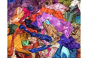 100g Silk Fabric Scraps for Creative Projects