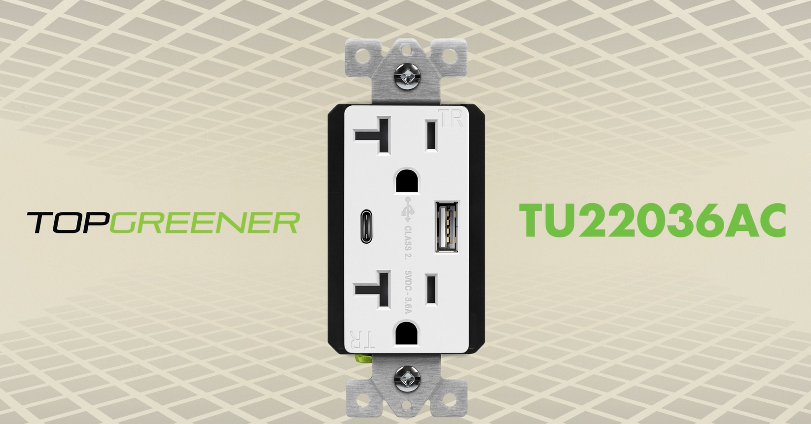 Legrand Pass And Seymour PlugTail 20-Amp 125-volt Tamper Resistant Commercial Decorator USB Outlet Type A/C, White PTTR20ACUSBW At - View #5