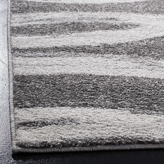 SAFAVIEH Area Rug 9x12 - Adirondack Collection - Large - Charcoal & Ivory, Modern Wave Design, Non-Shedding & Easy to Clean, Ideal for Living Room, Bedroom, Dining Space (ADR125R)