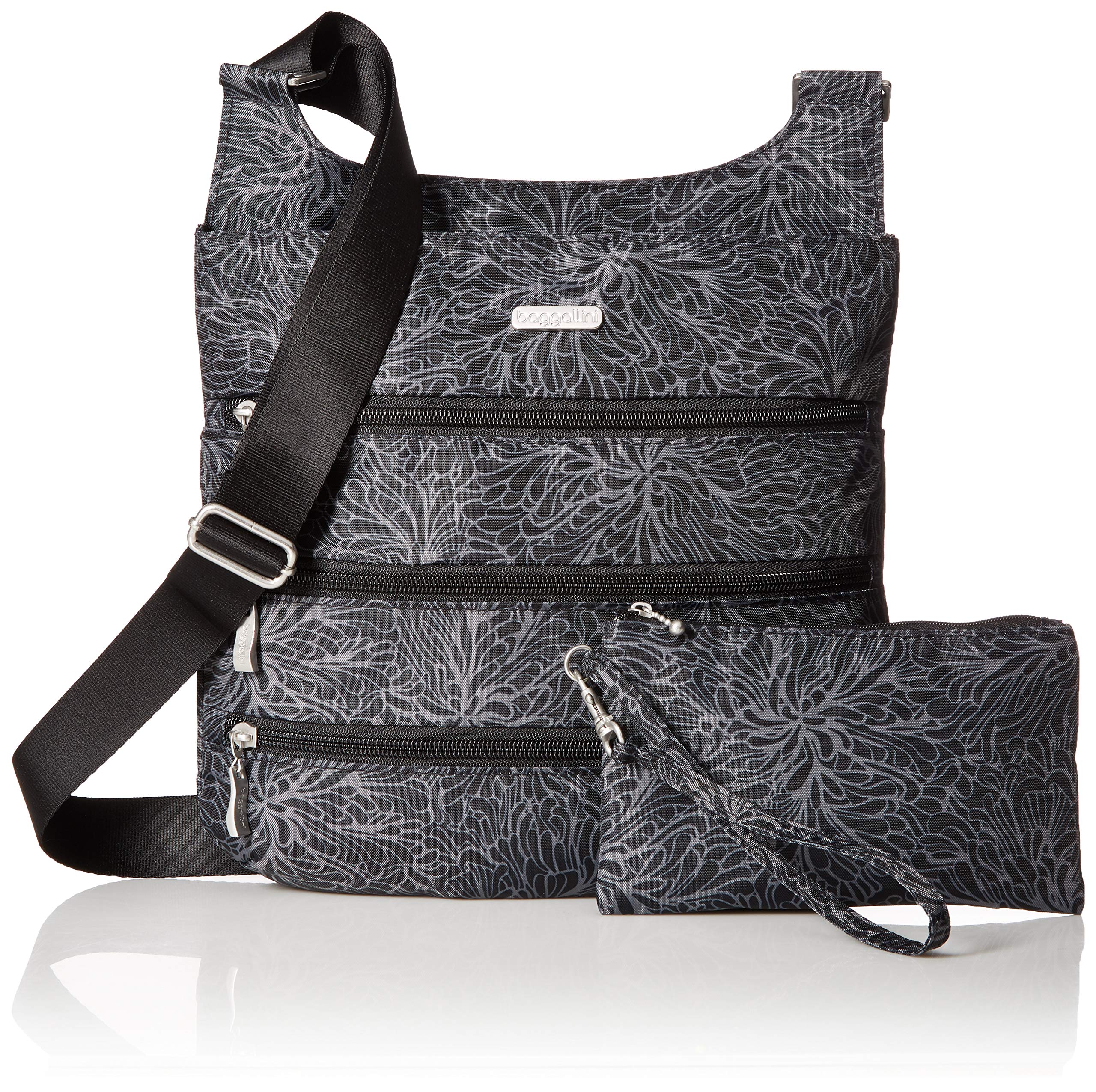 BaggalliniWomen's Big Zipper Bagg with RFID Convertible Cross Body