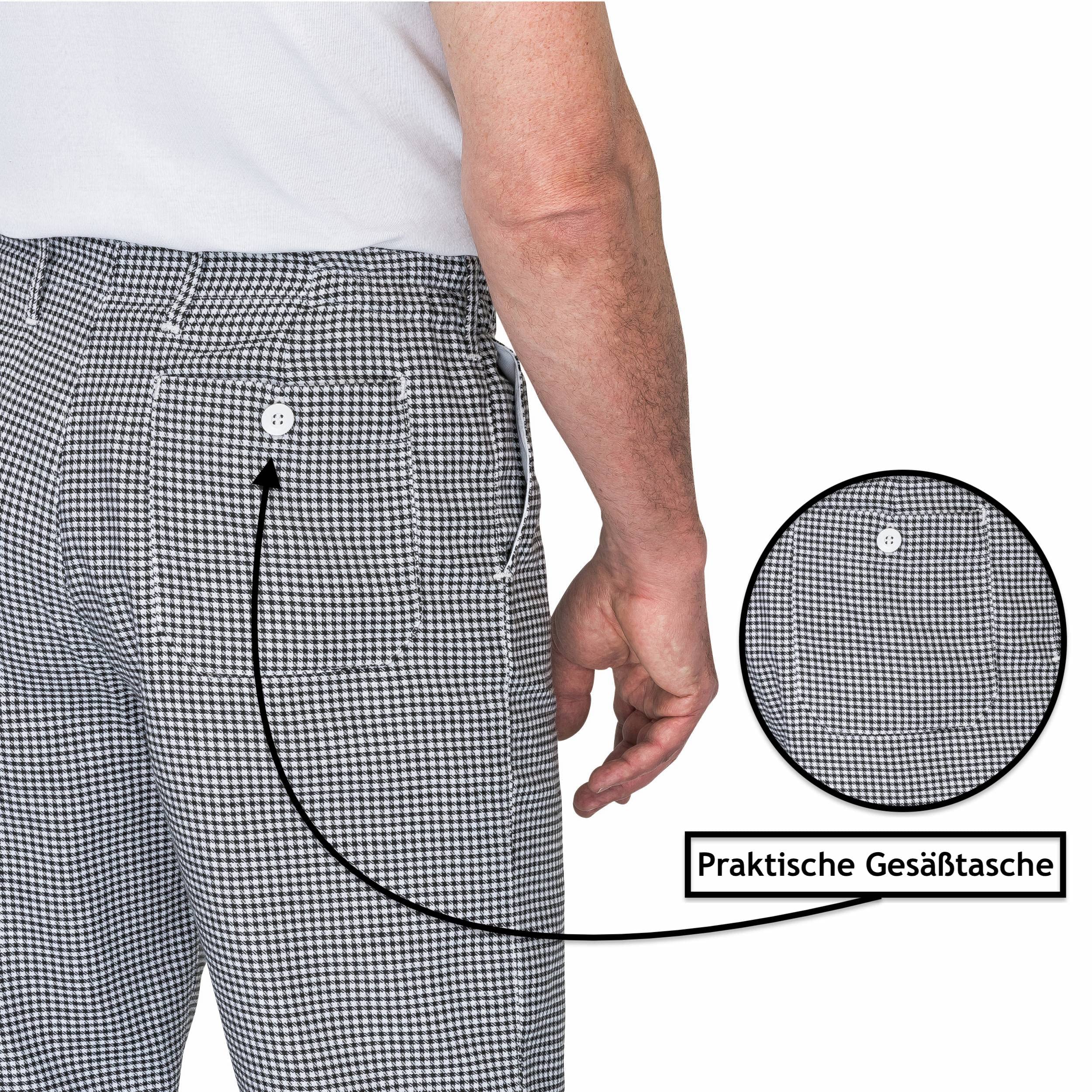 DESERMO Pepita I - Pantaloni da Cuoco, da Uomo e da Donna, Taglie dalla XS alla 5XL Grigio
