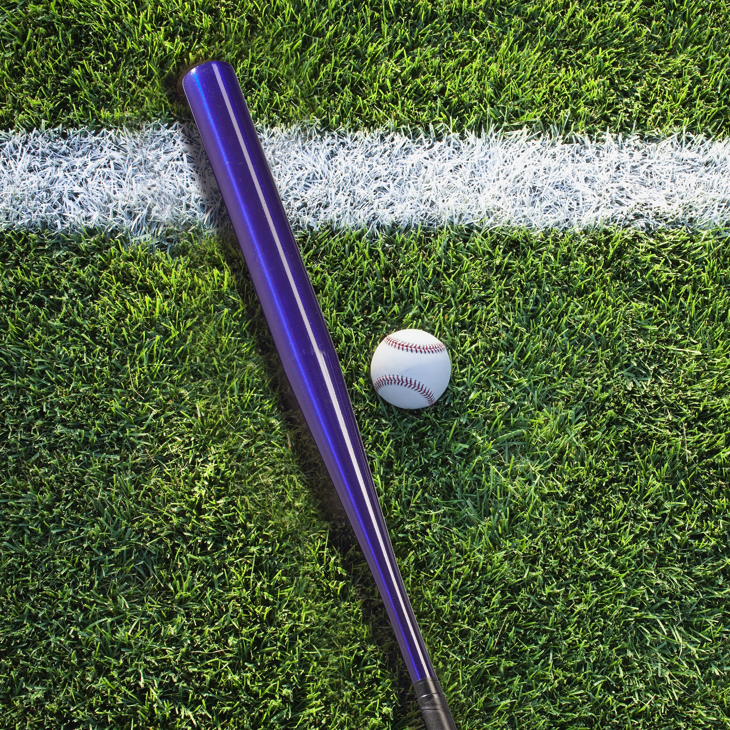 Relaxdays Batte de Baseball en Aluminium, 34 Pouces / 86 cm, Manche antidérapant, Accessoire en Aluminium, Bleu