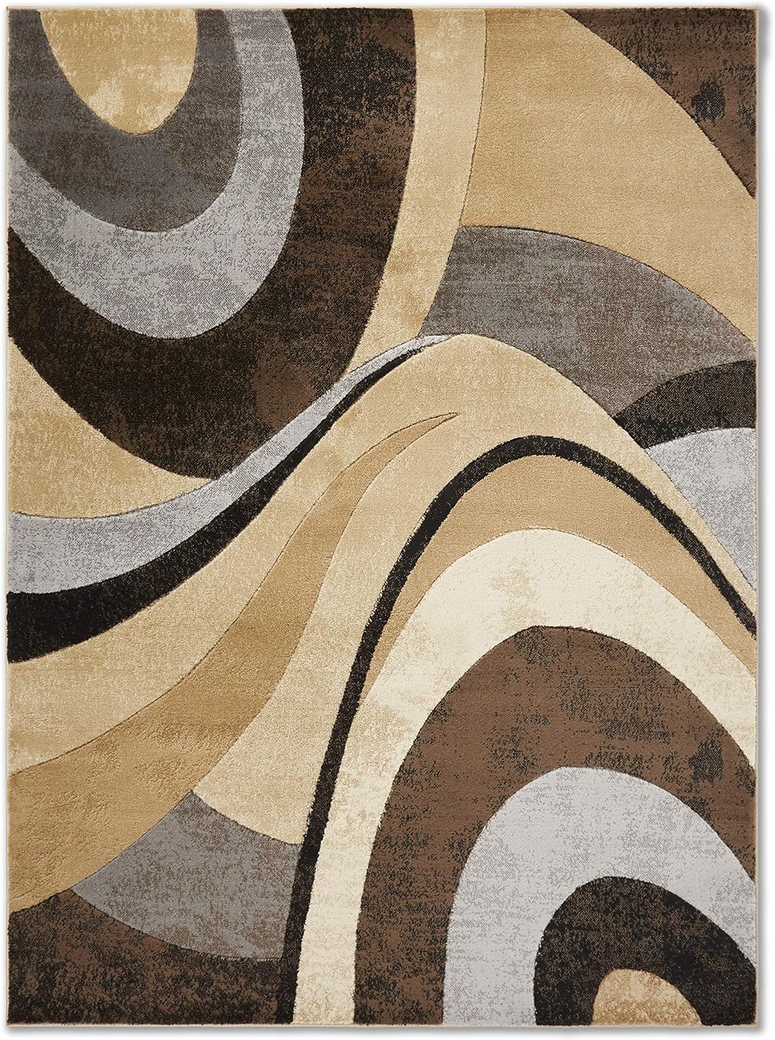 Home Dynamix Tribeca Slade Modern Area Rug, Abstract Brown/Gray 39"x55