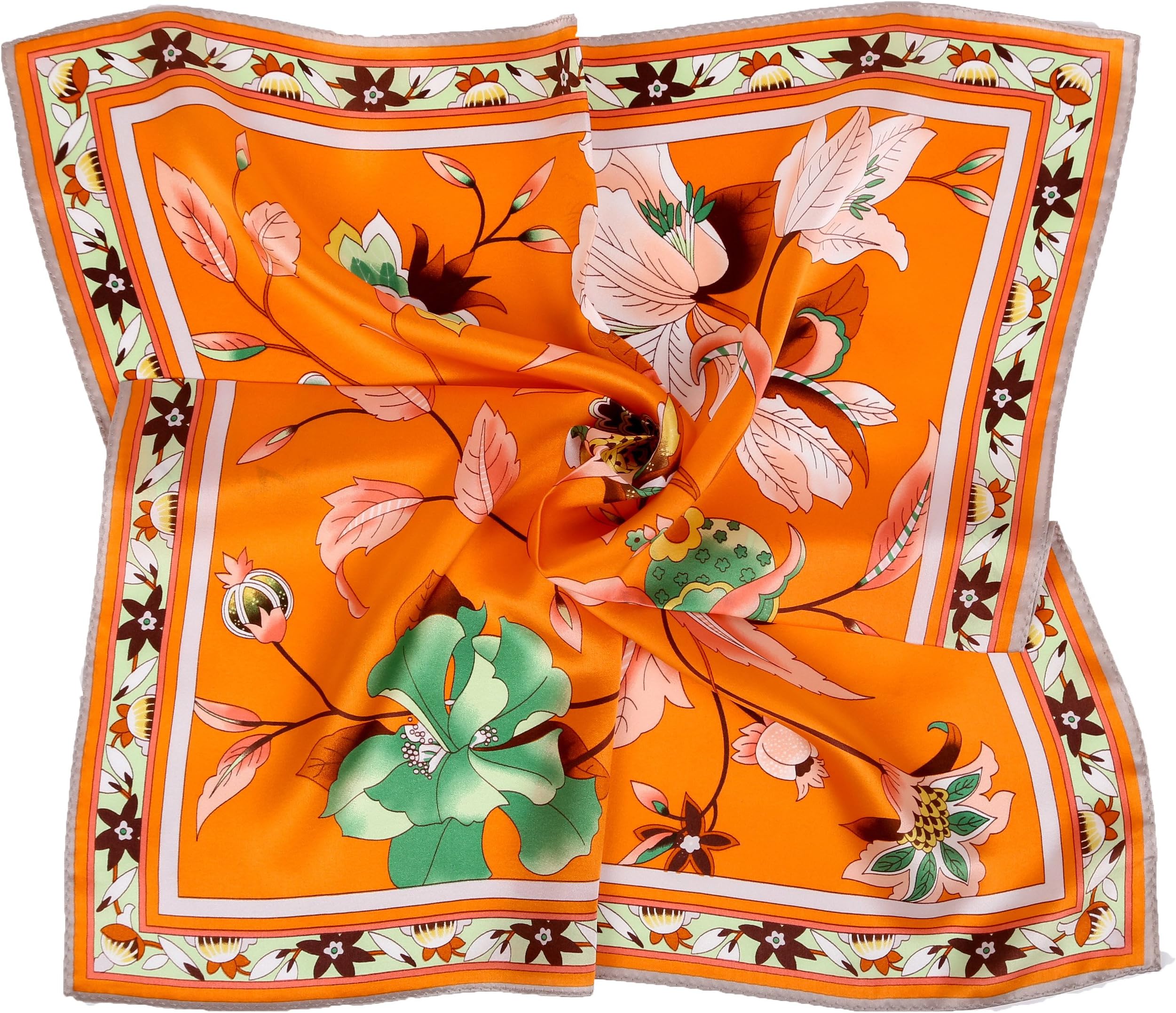 100% Silk Scarf, Petite Square, Charmeuse