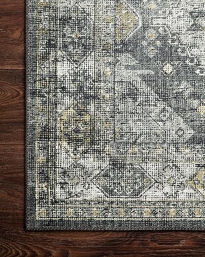 Miniatura 7 de Loloi II Colección Skye SKY-09 - Alfombra decorativa tradicional de 2 pies x 5 pies, grafitoplateado