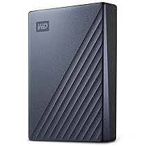 WD 4TB My Passport Ultra Hard Disk Esterno Portatile, USB-C, USB 3.2 Gen 1, USB 3.0, Protezion con password, Software per la gestion e il backup, Formatto per Windows, Blu Notte