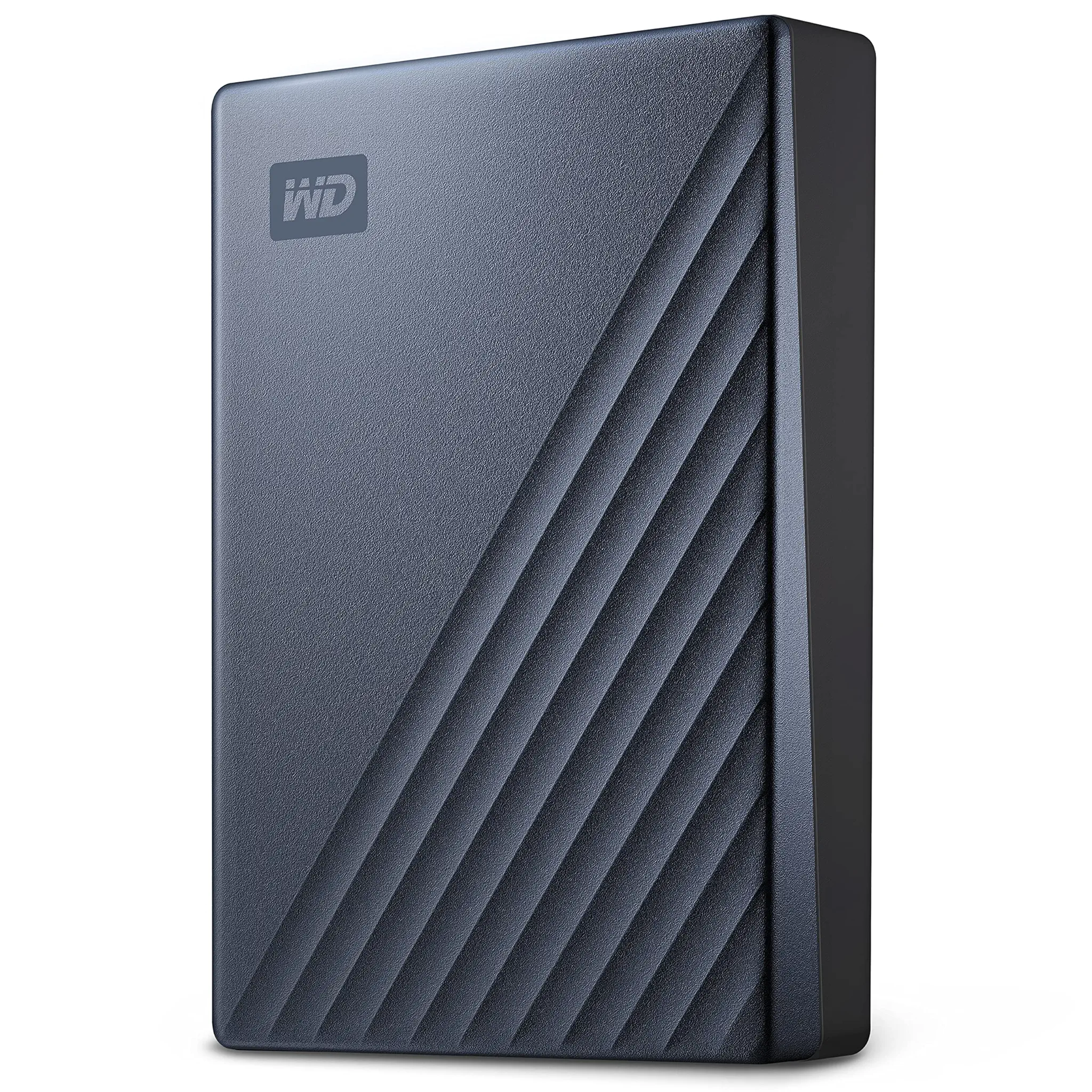 WD My Passport Ultra externe Festplatte 5 TB (mobiler Speicher, Metallgehäuse, herunterladbare Software, automatische Backups, Passwortschutz) Blau - auch kompatibel mit PC, Xbox, PS4 und PS5