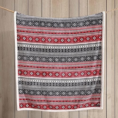 Vista 274 de Eddie Bauer Manta reversible de vellón sherpa, ropa de cama y decoración del hogar, para todas las estaciones, (Bunkhouse Plaid Beige), beige