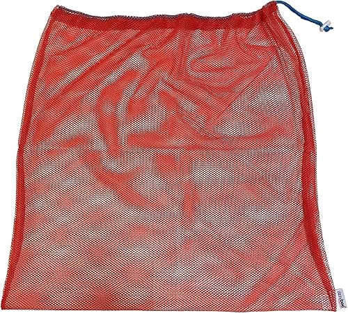 ZizzyBee Bolsa de lavandería - Organizador de viaje de malla reutilizable ecológico para ropa - Lavar a máquina con cordón azul real - 24" x 24" -