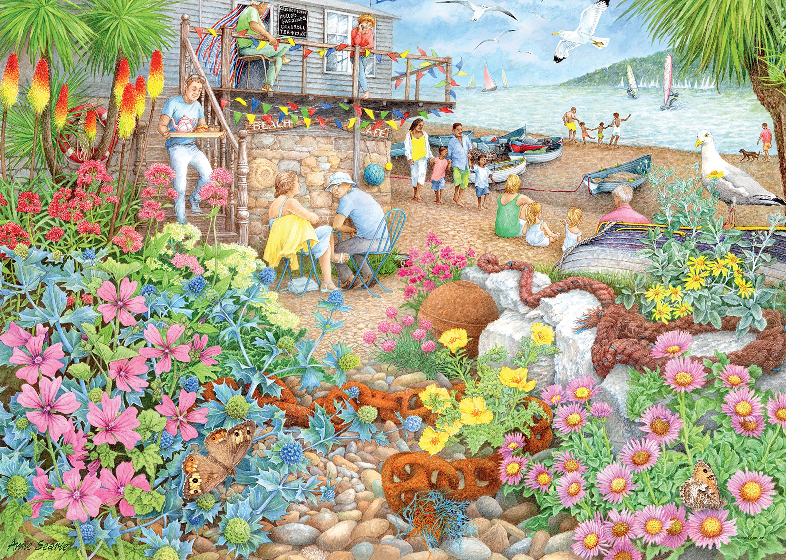 Ravensburger Cosy Café No.1 Beach Garden Café 1000 Piece Jigsaw Puzzles for Adults and Kids Age 12 Years Up - Image 2