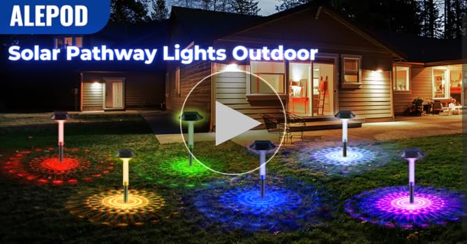 ALEPOD Color Changing Solar Pathway Lights - 6 Pack IP68
