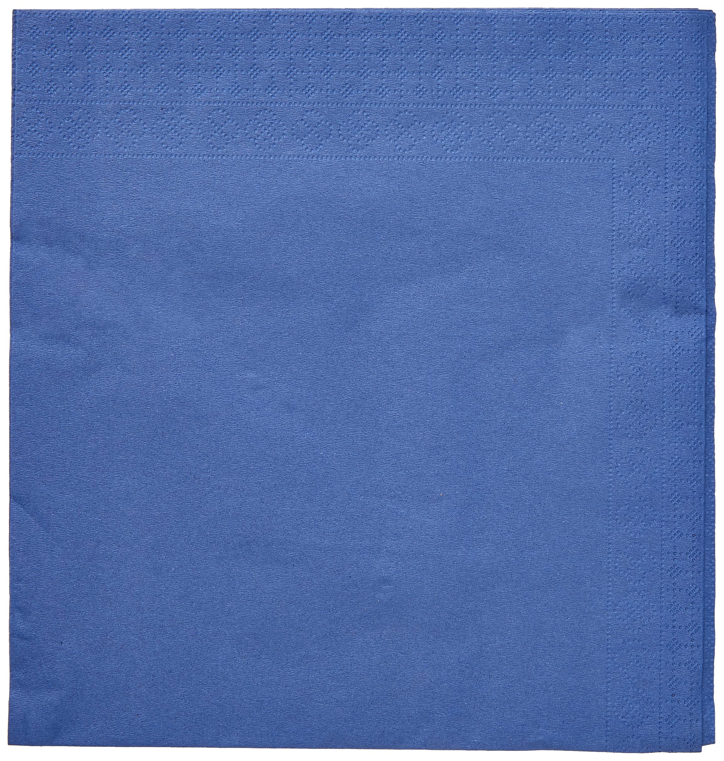 MORIGAMI SER4230239 Napkin 40 x 40 cm, 2-Ply, 1/4 Fold, 100 Napkins, 2-Ply, Smooth with Border, Blue