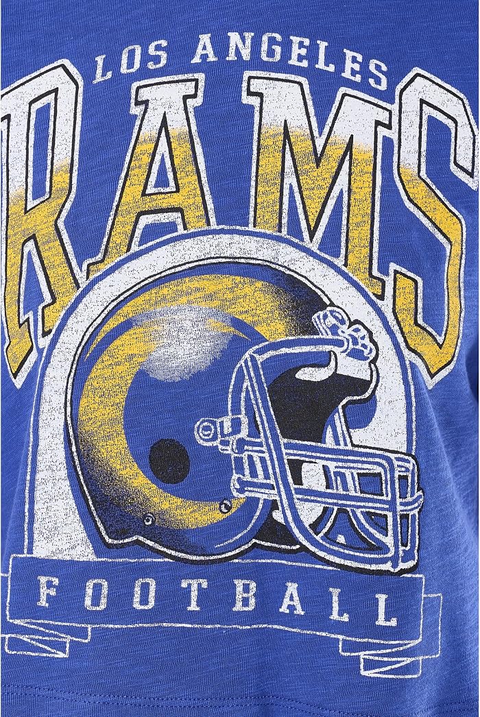 Женская футболка-кроп Junk Food Clothing NFL Los Angeles Rams Helmet, цвет: Зелёный — фото 2