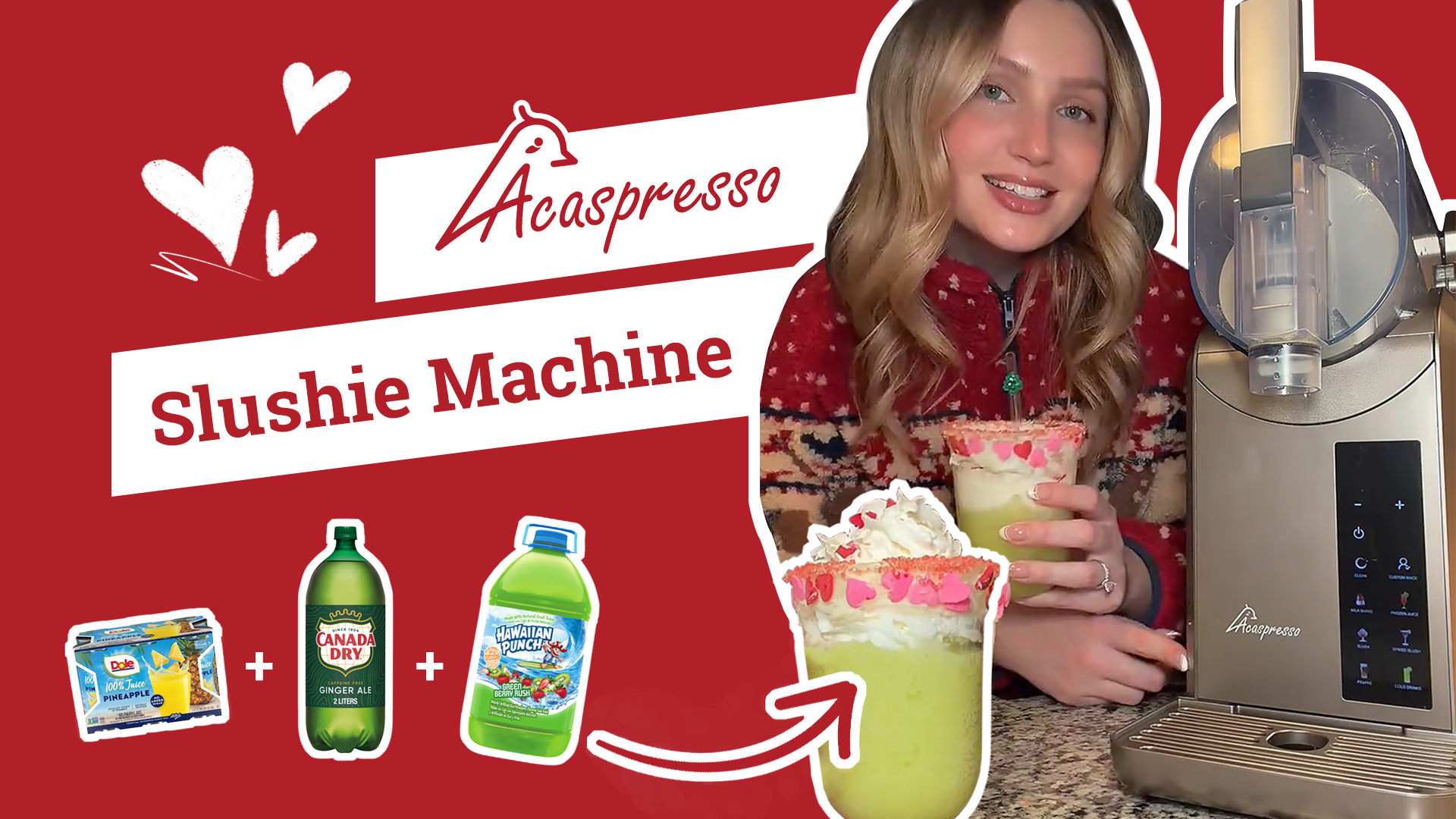 Amazon.com: Acaspresso Slushie Machine for Home, 81oz Frozen Drink