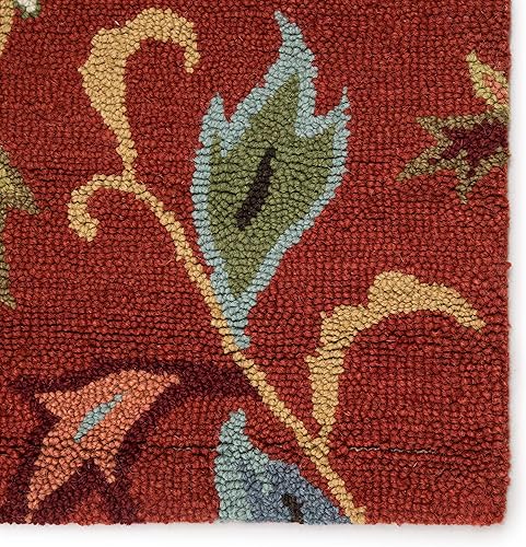 Miniatura 4 de Jaipur Living Zamora - Alfombra de área de 3 pies 6 pulgadas x 5 pies 6 pulgadas, color rojo de transición, con altura de pelo de 58 pulgadas, para