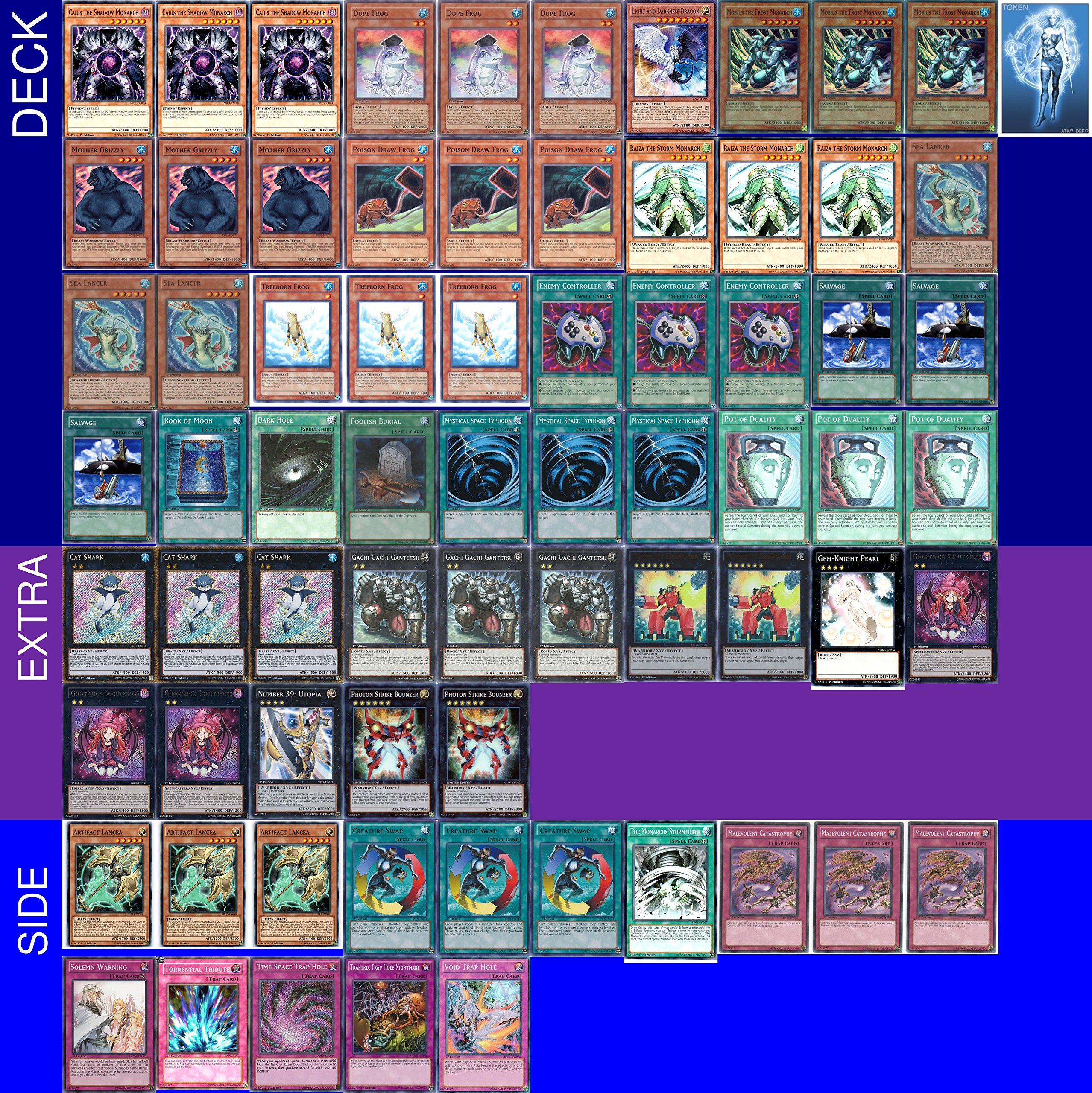 YUGIOH Tournament Ready Sea Lancer Frog Deck con Cubierta Completa Extra y  Lateral y Exclusivo Juego de fichas Phantasm : Amazon.com.mx: Juguetes y  Juegos