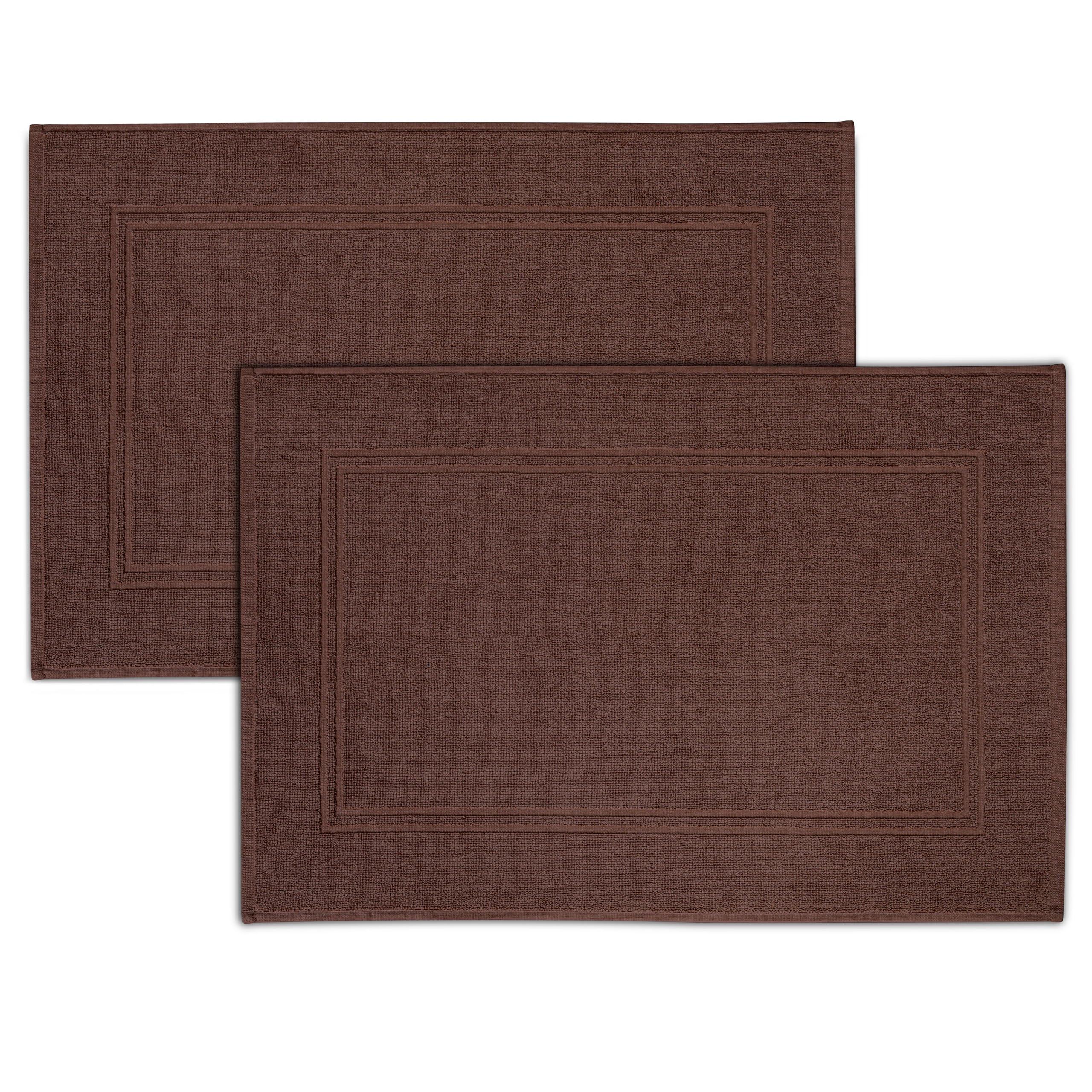 Tens Towels 2 Piece Bath Mats 20 x 32 Inches, Brown