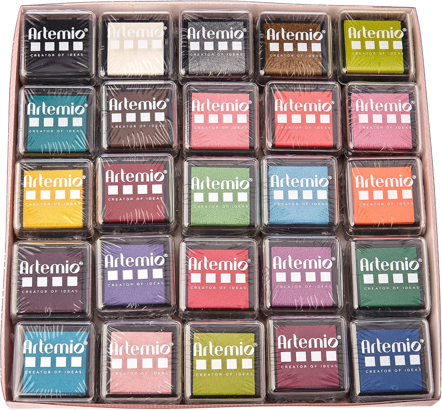 Artemio 10005112 Set of 25 Ink, Multi-Colour, 7.8 x 1.5 x 10.8 cm
